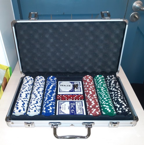 300 chip poker set aluminium - 300,