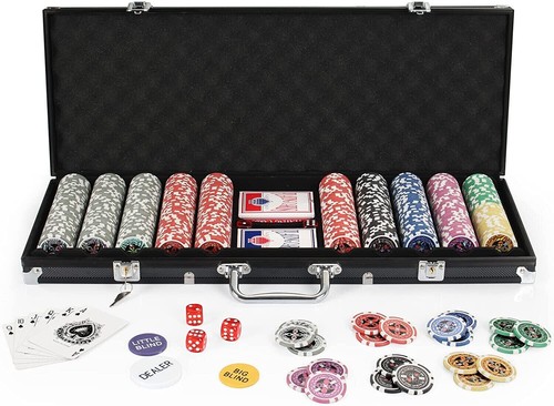 500 chips texas holdem set - chips,