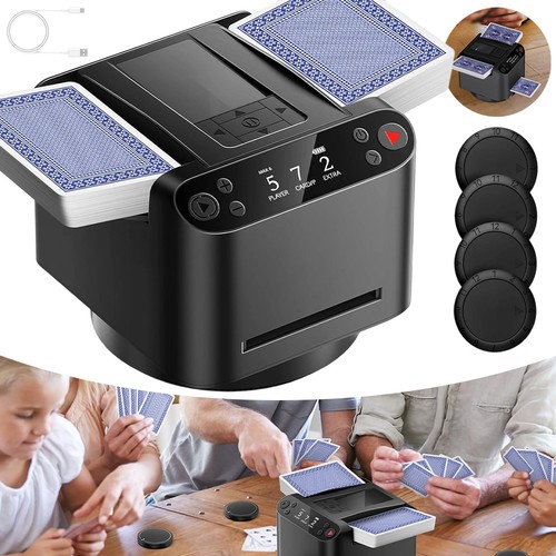 Automatic card shuffler and - shuffler,
