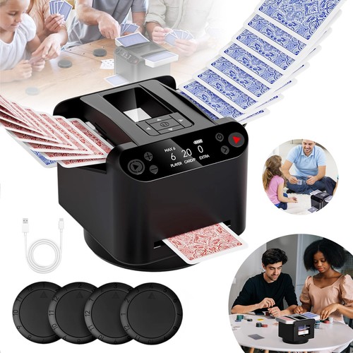 Automatic card shuffler - card,