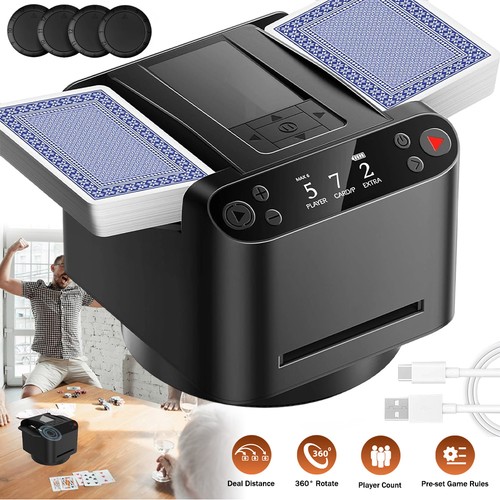Automatic card shuffler - card,