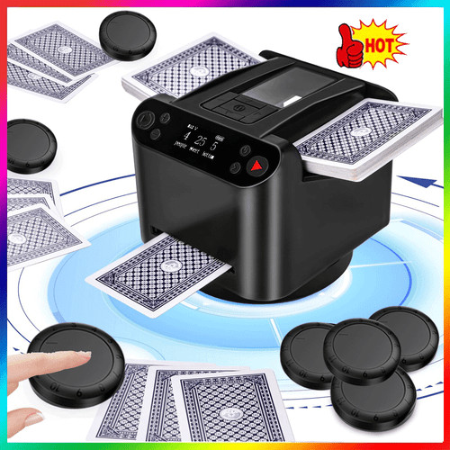 Automatic card shuffler - automatic, and