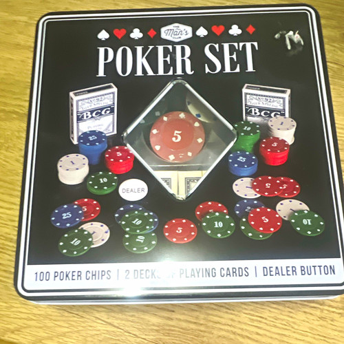Casino poker set - casino, tin