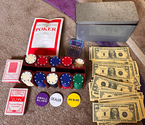 Casino poker set with - casino, 2