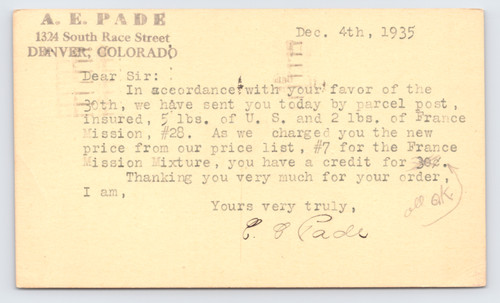 1935 pade tobacco dealer - 1935, a.e.