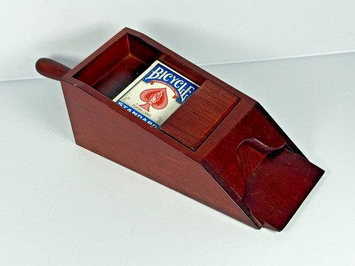 Wooden playing card dealer - wooden,