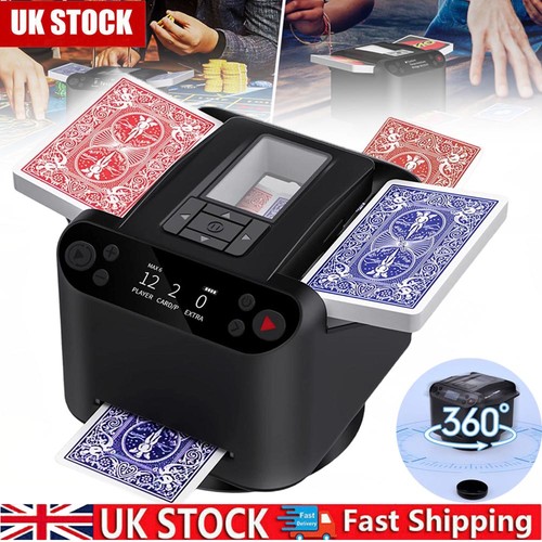 Automatic card shuffler and - card,