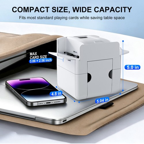 Automatic card shuffler and - card,